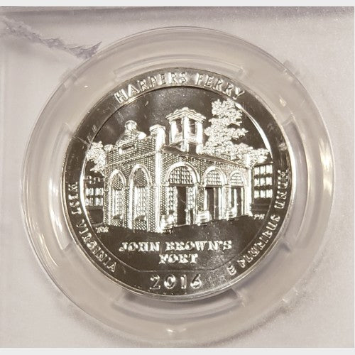 2016 5 oz ATB Harpers Ferry Silver Coin ANACS MS69