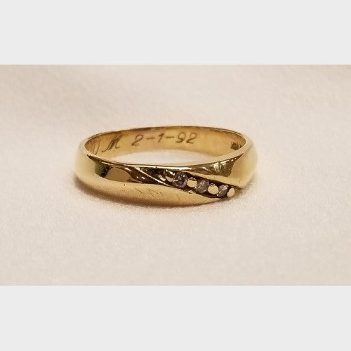 14K Yellow Gold Men's Wedding Band