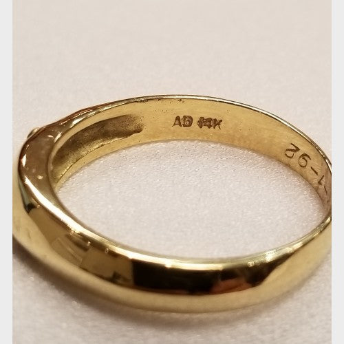 14K Yellow Gold Men's Wedding Band